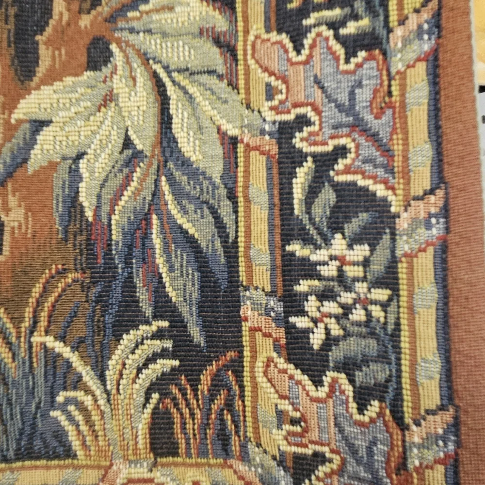 Vintage French Tapestry Victorian  French Love Scene Point D' Halluin 4.8 X 3ft - Picture 4 of 8